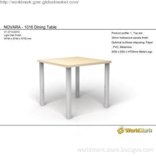 Square Dining Table with Melamine Finish for Dining Room